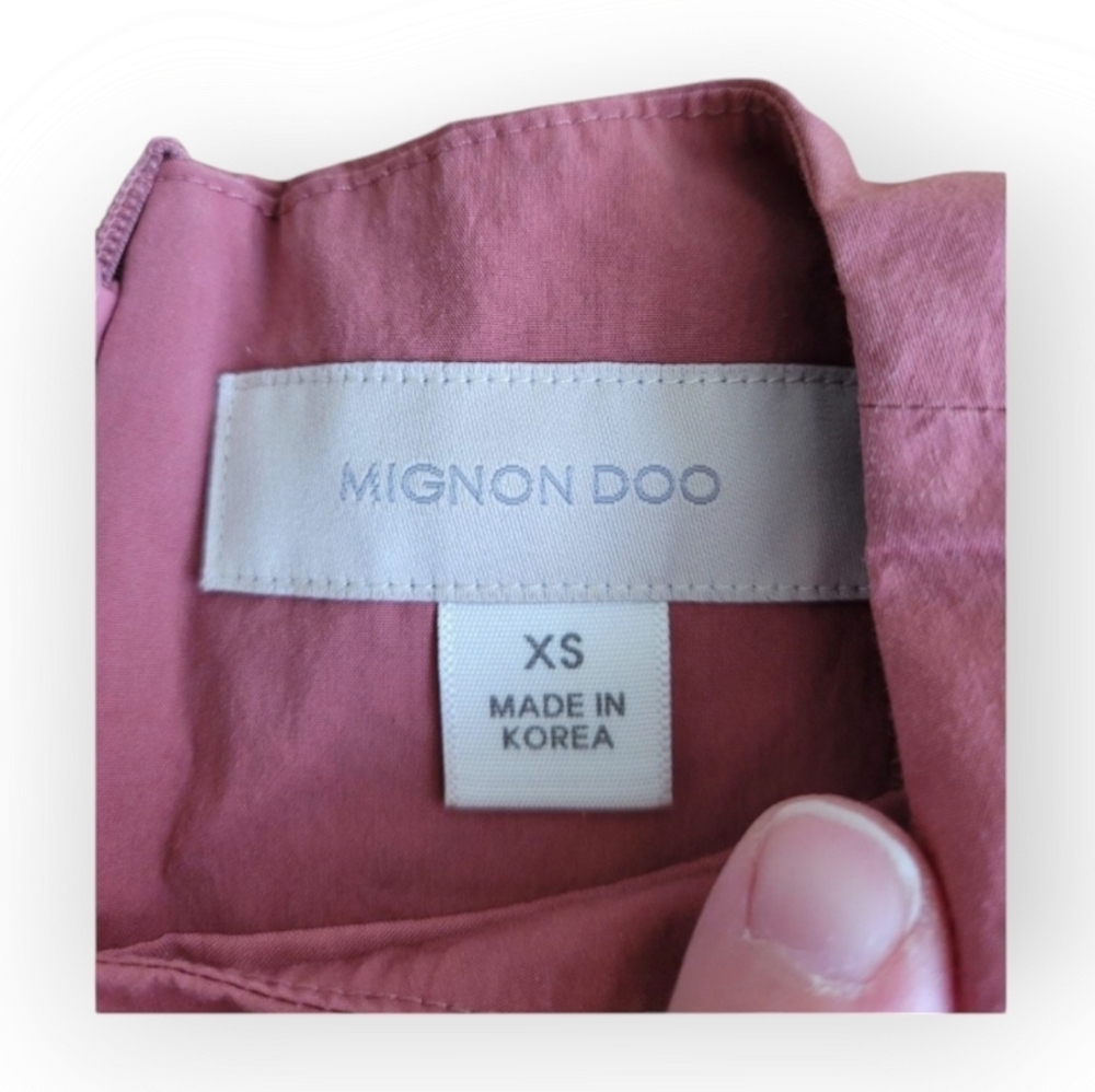 Anthropologie Mignon Doo Clay Modest Long Sleeve Dress XS Cotton Blend EUC - Picture 4 of 6